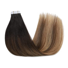 Load image into Gallery viewer, Human Hair Tape in Extensions Ombre Baylage Hair 14 Inch Tape in Extensions Wig Store
