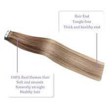 Load image into Gallery viewer, Human Hair Tape in Extensions Ombre Baylage Hair 14 Inch Tape in Extensions Wig Store
