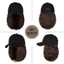Load image into Gallery viewer, Baseball Cap Hair with 14 Inch Wavy Hair Wig Store
