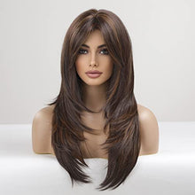 Load image into Gallery viewer, Long wig with side bangs and face framing layers Wig Store
