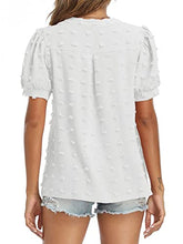 Load image into Gallery viewer, V Neck Puff Short Sleeve Ladies Top Womens Clothes Sale
