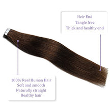 Load image into Gallery viewer, Human Hair Tape in Extensions Ombre Baylage Hair 14 Inch Tape in Extensions Wig Store
