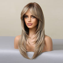 Load image into Gallery viewer, Long Layered Ash Grey Blonde Wig Wig Store 
