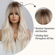Load image into Gallery viewer, Wavy Ombre Blonde Wig with Dark Roots Wig Store 
