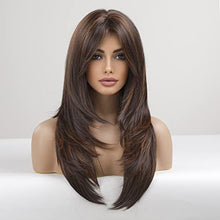 Load image into Gallery viewer, Long wig with side bangs and face framing layers Wig Store
