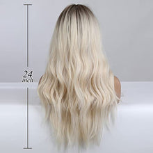 Load image into Gallery viewer, Wavy Ombre Blonde Wig with Dark Roots Wig Store 
