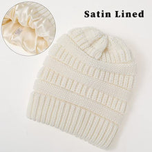 Load image into Gallery viewer, Satin lined Knit Beanie Hat Wig Store 
