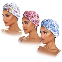 Load image into Gallery viewer, Pre-Tied Head Wraps Knot Beanie Turbans 3pcs set Wig Store
