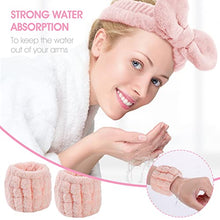 Load image into Gallery viewer, 3 Pcs Spa Headband Wrist Washband Set
