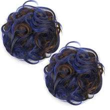 Load image into Gallery viewer, Highlighted Synthetic Hair Messy Bun Extensions 2pcs set Wig Store
