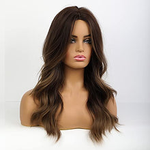 Load image into Gallery viewer, Synthetic wig with middle part and long layers Wig Store
