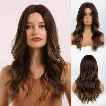 Synthetic wig with middle part and long layers Wig Store
