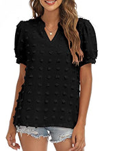 Load image into Gallery viewer, V Neck Puff Short Sleeve Ladies Top Womens Clothes Sale
