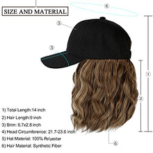 Load image into Gallery viewer, Baseball Cap Hair with 14 Inch Wavy Hair Wig Store
