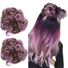 Load image into Gallery viewer, Highlighted Synthetic Hair Messy Bun Extensions 2pcs set Wig Store
