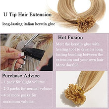 Load image into Gallery viewer, Keratin Fushion Bonded U Tip Human Hair Extensions - 100 Strands/Pack 50g Wig Store
