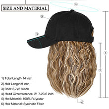 Load image into Gallery viewer, Baseball Cap Hair with 14 Inch Wavy Hair Wig Store
