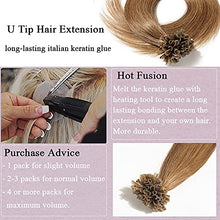 Load image into Gallery viewer, Keratin Fushion Bonded U Tip Human Hair Extensions - 100 Strands/Pack 50g Wig Store
