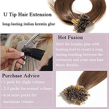 Load image into Gallery viewer, Keratin Fushion Bonded U Tip Human Hair Extensions - 100 Strands/Pack 50g Wig Store
