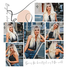 Load image into Gallery viewer, Wavy Ombre Blonde Wig with Dark Roots Wig Store 
