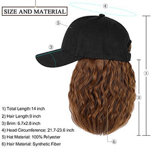 Load image into Gallery viewer, Baseball Cap Hair with 14 Inch Wavy Hair Wig Store
