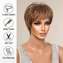 Load image into Gallery viewer, Short Pixe Cut Wig Ombre Blonde Brown
