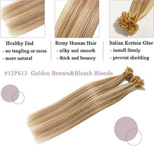 Load image into Gallery viewer, Keratin Fushion Bonded U Tip Human Hair Extensions - 100 Strands/Pack 50g Wig Store
