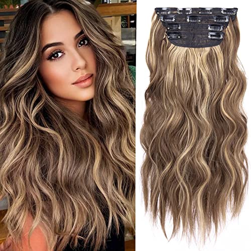 4pcs Clip in Synthetic Hair Extensions Wig Store 