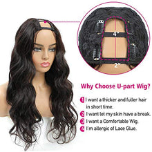 Load image into Gallery viewer, Loose Body Wave Texture  Human Hair U part Wig Wig Store
