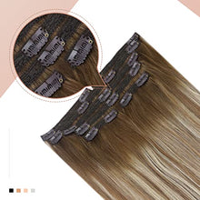 Load image into Gallery viewer, Human Hair Clip in Hair Extensions -7 Pcs set Wig Store
