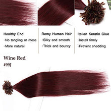 Load image into Gallery viewer, Keratin Fushion Bonded U Tip Human Hair Extensions - 100 Strands/Pack 50g Wig Store
