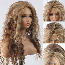 Load image into Gallery viewer, Curly blonde brown reverse ombre wig Wig Store 
