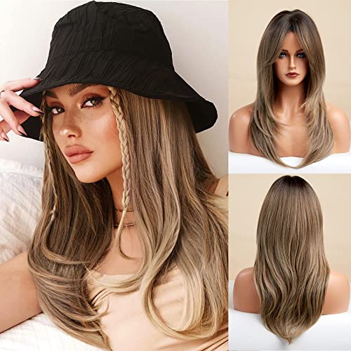 Blonde Wig with Side Bangs Wig Store