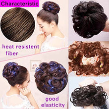 Load image into Gallery viewer, Highlighted Synthetic Hair Messy Bun Extensions 2pcs set Wig Store
