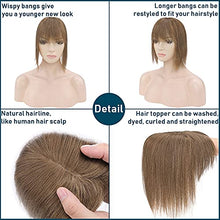 Load image into Gallery viewer, Human Hair Synthetic Blend Hair topper with bangs Wig Store 
