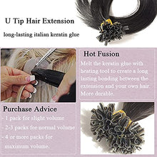 Load image into Gallery viewer, Keratin Fushion Bonded U Tip Human Hair Extensions - 100 Strands/Pack 50g Wig Store
