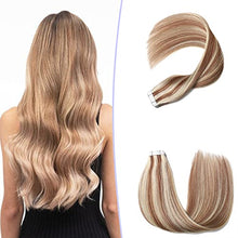 Load image into Gallery viewer, Human Hair Tape in Extensions Ombre Baylage Hair 14 Inch Tape in Extensions Wig Store
