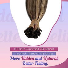 Load image into Gallery viewer, I-tips Hair Extensions Human Hair pre bonded
