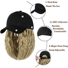 Load image into Gallery viewer, Baseball Cap Hair with 14 Inch Wavy Hair Wig Store
