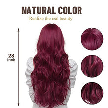 Load image into Gallery viewer, Red Wine Long Synthetic Wig Wig Store 
