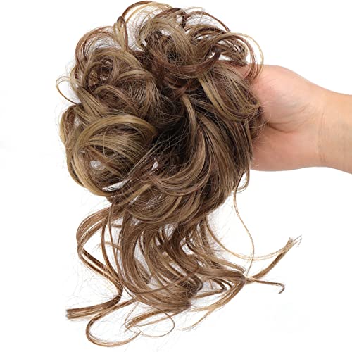 Long Tousled Messy Bun Hair Piece Wig Store 