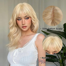 Load image into Gallery viewer, Wavy Heat Resistant Dark Blonde Wig
