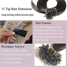 Load image into Gallery viewer, Keratin Fushion Bonded U Tip Human Hair Extensions - 100 Strands/Pack 50g Wig Store
