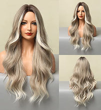 Load image into Gallery viewer, Wavy Silver Platinum Grey Mixed Wig Wig Store 
