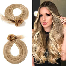 Load image into Gallery viewer, Keratin Fushion Bonded U Tip Human Hair Extensions - 100 Strands/Pack 50g Wig Store
