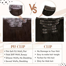Load image into Gallery viewer, Clip in Balayage Chocolate Brown to Caramel Blonde and Brown Human  Hair Extensions Wig Store
