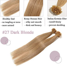 Load image into Gallery viewer, Keratin Fushion Bonded U Tip Human Hair Extensions - 100 Strands/Pack 50g Wig Store
