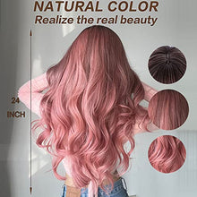Load image into Gallery viewer, Pink Synthetic Wig with Center Part Wig Store
