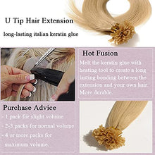 Load image into Gallery viewer, Keratin Fushion Bonded U Tip Human Hair Extensions - 100 Strands/Pack 50g Wig Store
