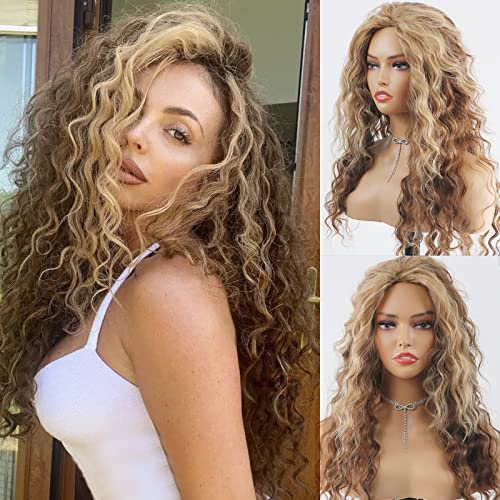Curly blonde brown reverse ombre wig Wig Store 
